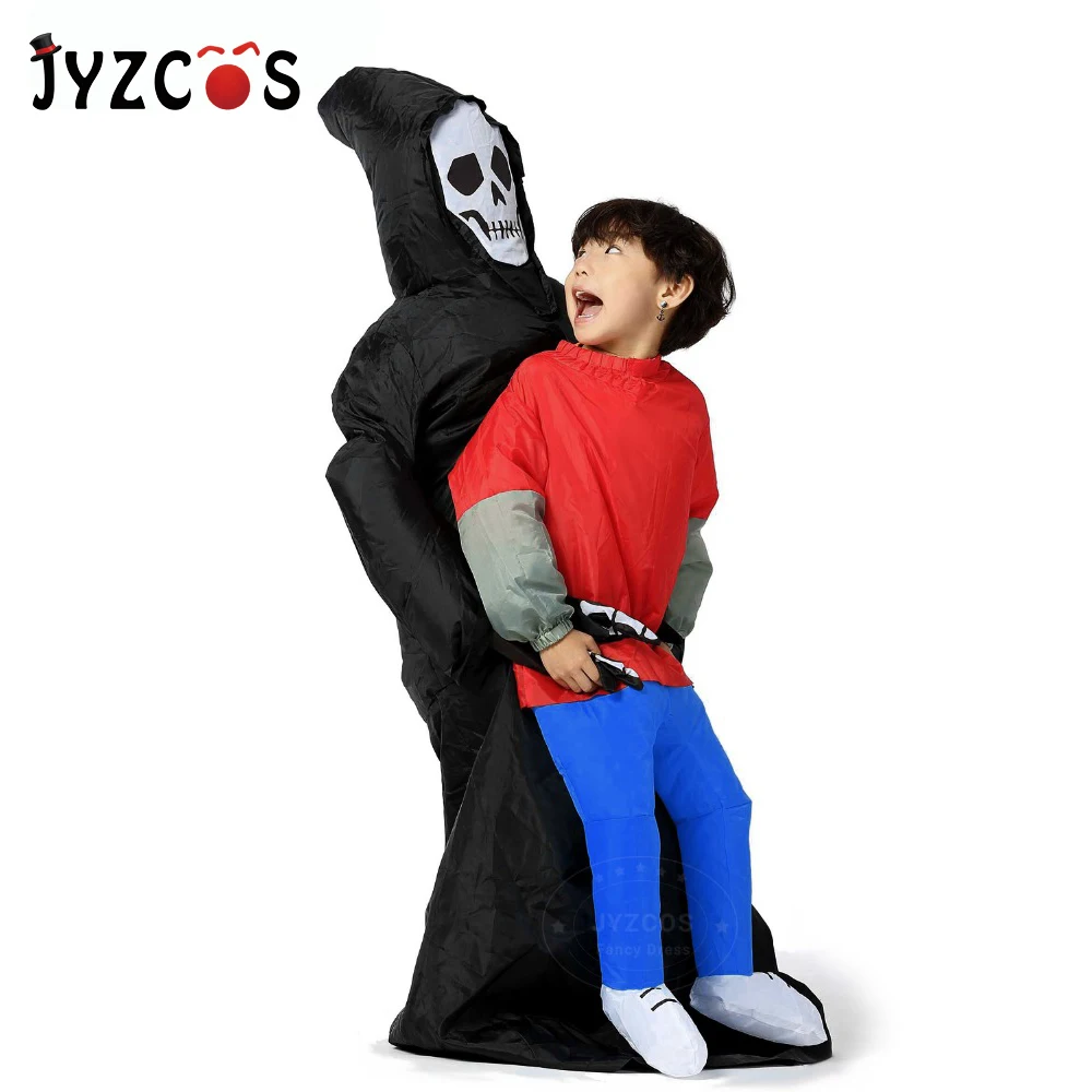 Надувной костюм Жнеца JYZCOS костюмы на Хэллоуин для женщин мужчин детей вечеринки