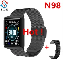 N98 Смарт-часы сердечного ритма Водонепроницаемый Смарт Браслет Шагомер крови Давление смарт-браслет Фитнес трекер Смарт-часы
