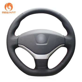 

MEWANT Black Artificial Leather Car Steering Wheel Cover for Peugeot 308 2012-2014