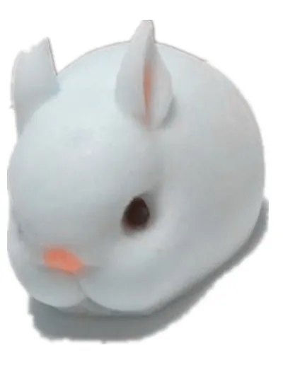 

3D stereoscopic white rabbit silica gel mold DIY manual soap turning sugar chocolate candle cake mold