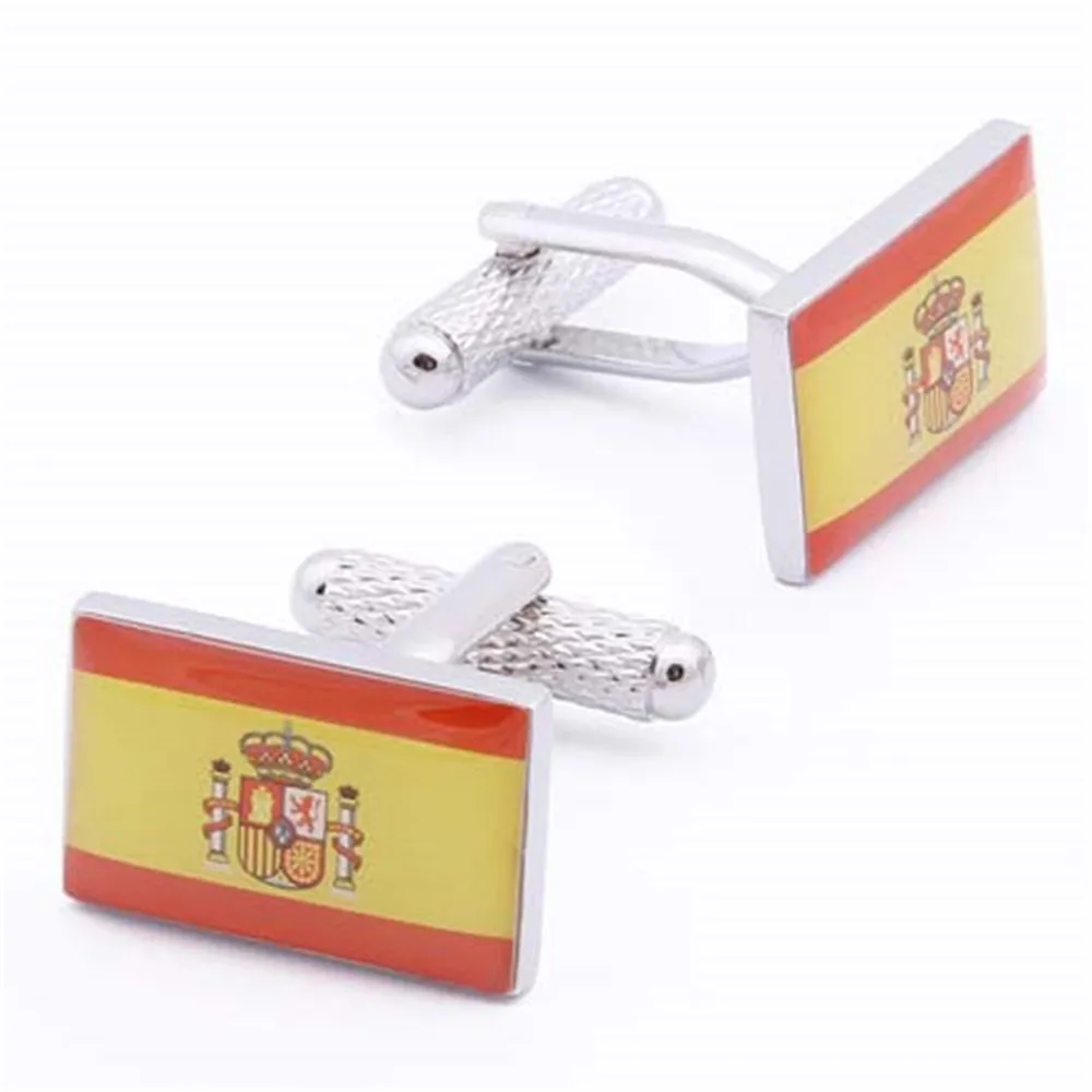 

Everlasting Shine Kingdom of Spain Espana Flag Party Wedding Men's Accessories Cuff Links