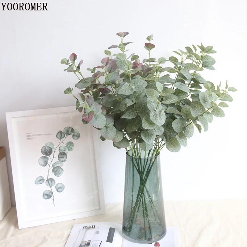 

YOOROMER Artificial Eucalyptus Leaf Green Leaves branches Plants for Home Wedding Party Decorations Money Plant Tree