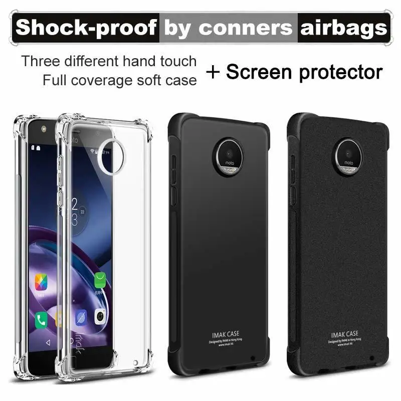 

Case For Moto Z2 Play XT1710 IMAK Shockproof Series Soft TPU Cover For Motorola Moto Z2 Z3 Play Case Silicone