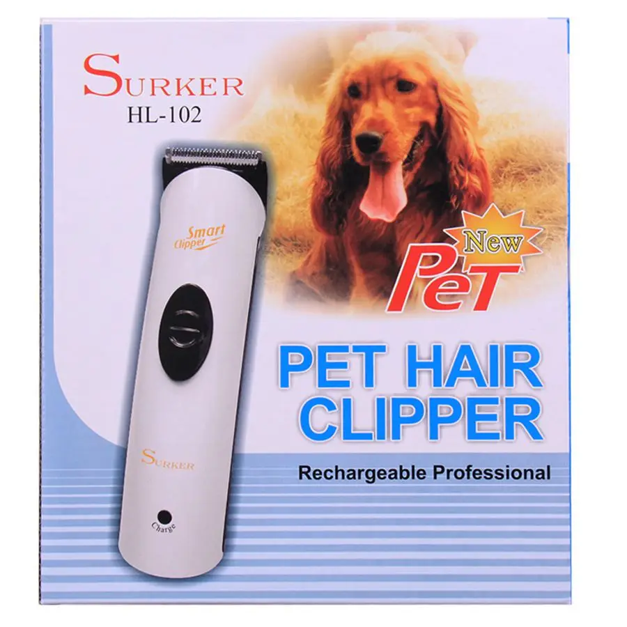 SUEKER Rechargeable Low-noise Pet Grooming Set Electric Professional Animal Cat Dog Hair Trimmer Clipper Shaver(EU plug)