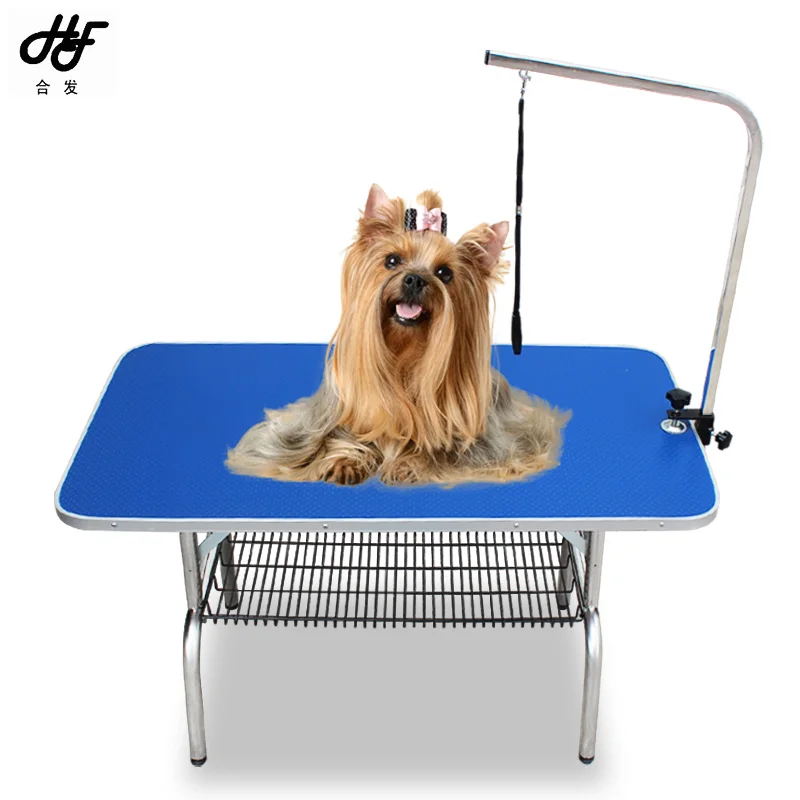 

Cheap Foldable Stainless Steel Pet Grooming Table for Small Pet Portable Operating Table Rubber Surface Bath Desk Blue Pink