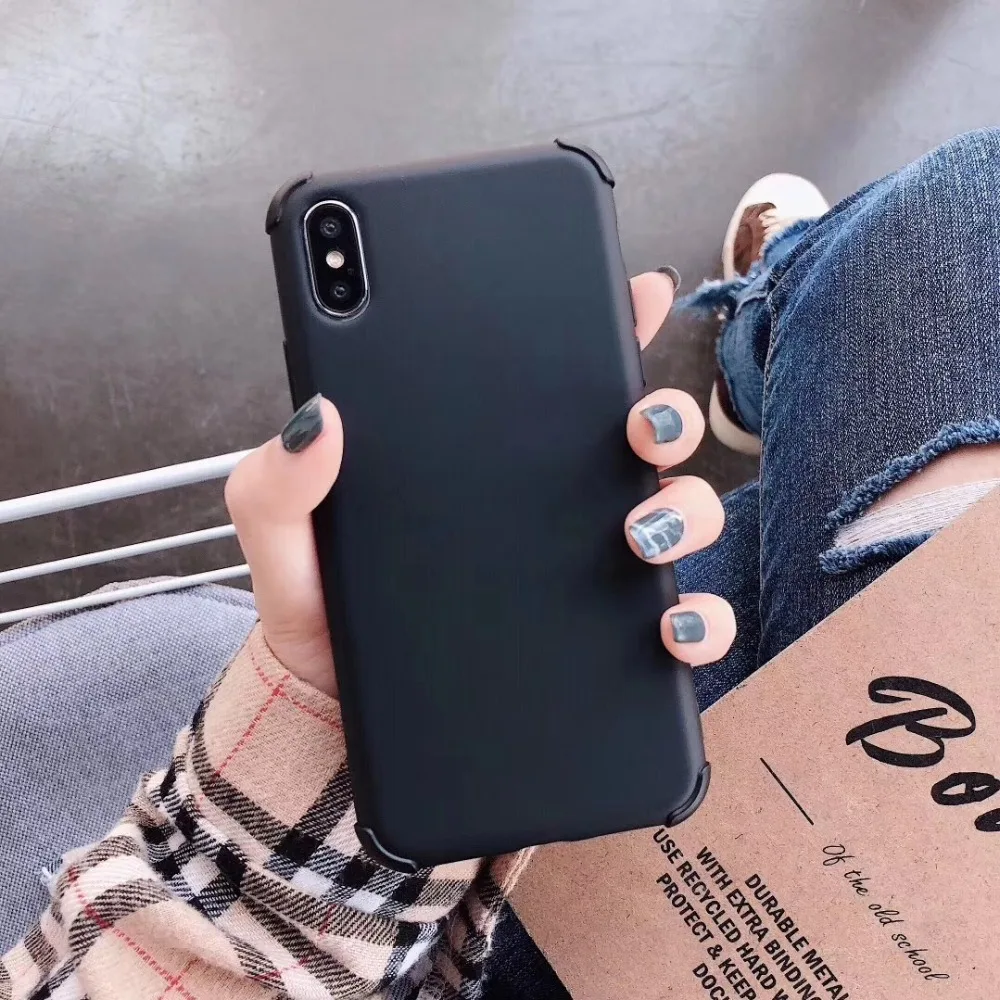 Case For iPhone Xr X Xs Max Cover Korean Candy Color Soft Silicone Shockproof Phone Cases For iPhone X Xs 7 8 Plus 6S Plus Coque (12)