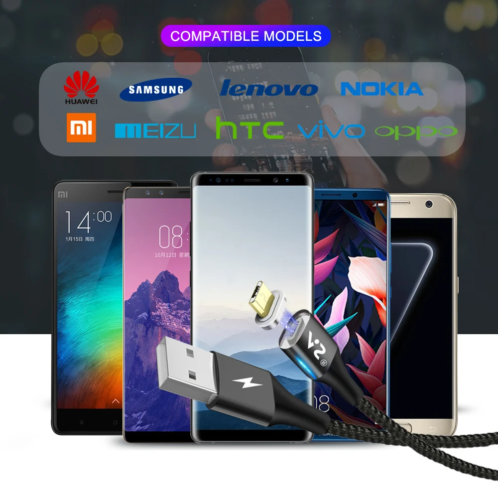 A.S Micro USB кабель 1 м Магнитный чехол для Xiaomi Redmi Примечание 3A быстрая зарядка