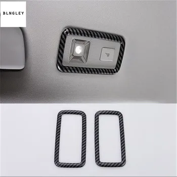 

2pcs/lot ABS carbon fiber grain rear reading light pedal decoration for 2017-2018 Volkswagen VW Tiguan MK2 Tiguan L