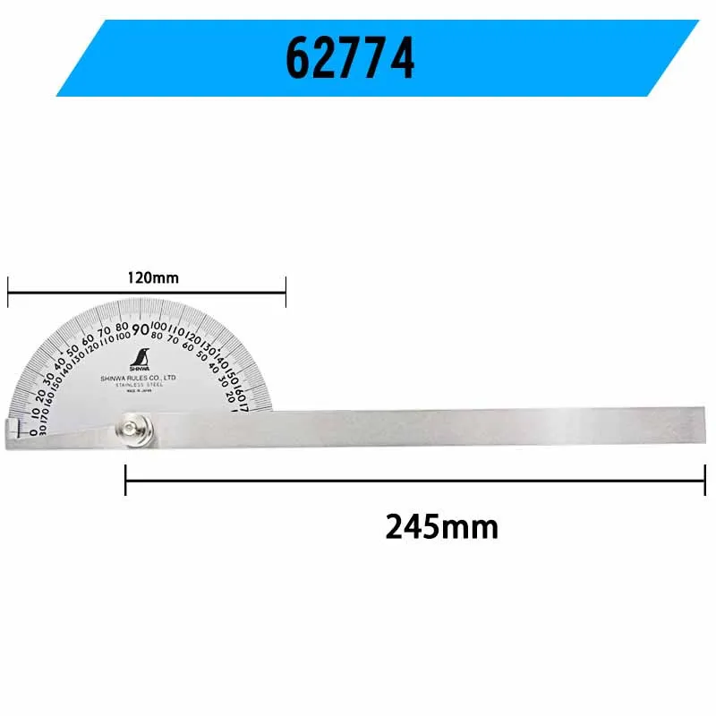 SHINWA Пингвин угловая линейка измерительный инструмент из нержавеющей стали угловой датчик высокоточная Деревообработка Инструмент - Цвет: 62774