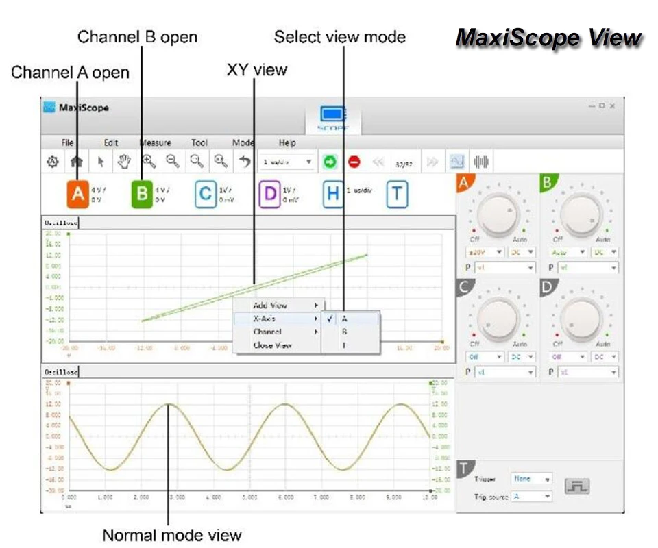 Autel MaxiScope MP408 совместимый LIN CAN FlexRay стандарт шины данных работает в сочетании с ПК планшет MaxiSys