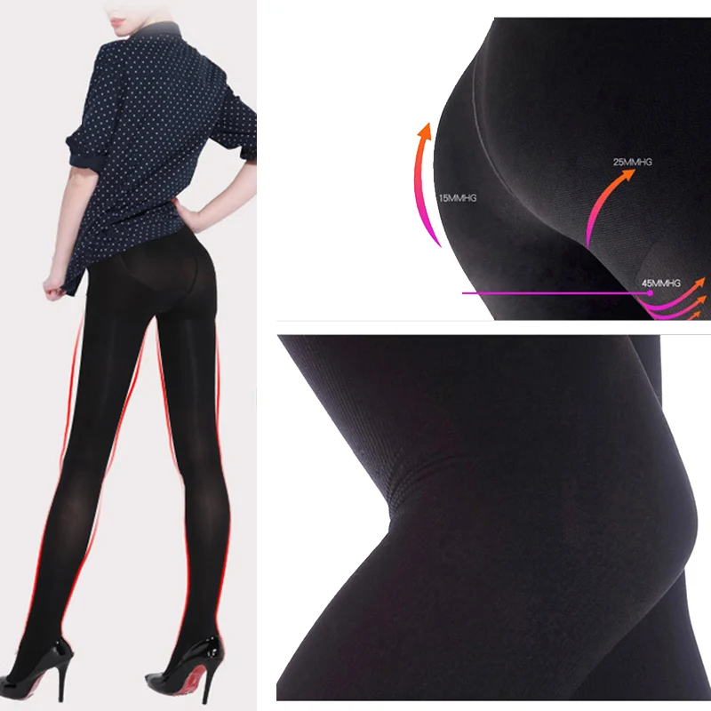 

Women's Anti-swelling Leg Shaper Burn Calories Breathable Leggings for Slim Fit Up SMN88