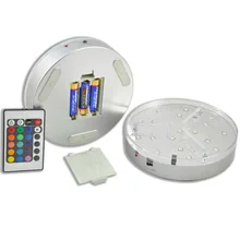 10 шт./лот) батарея 3AA работает разноцветный светодиодный пульт дистанционного управления 6 дюймов светодиодный светильник Под вазой центральный кальян с подсветкой