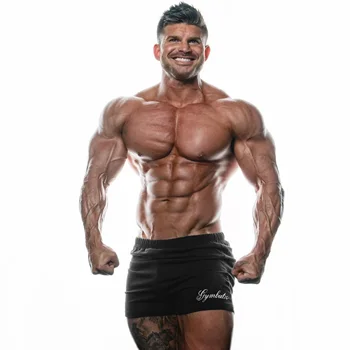 

OA 2019 New Men's Fitness Sports Shorts Workout Fashion Short Breathable Running Gyms Bodybuilding Polyester Beach Pants Male