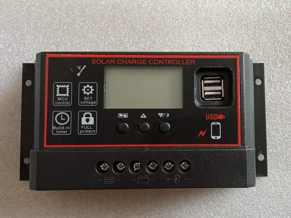 

Solar Charge Controller 12V 24V Auto 10A 20A 30A 40A 50A 60A Battery Charger Solar PV Regulators with LCD Display and 5V USB