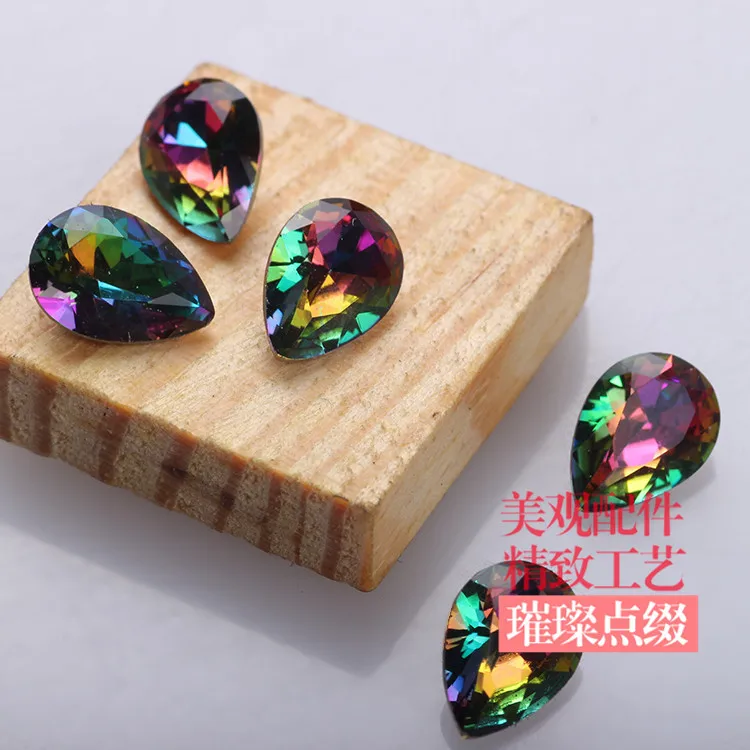 

4*6mm,6*8mm,7*10mm,50pcs/pcak flame rhinestone pointback nail art loose rhinestones,DIY necessary