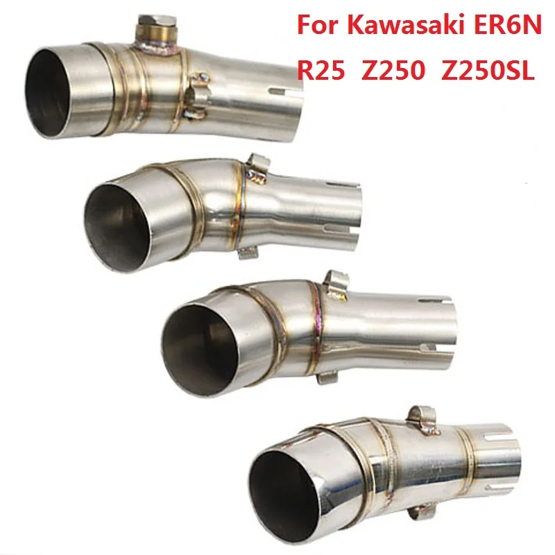 

ER6N R25 Z250 Z250SL Motorcycle Middle Exhaust Pipe Connect Adapter For Kawasaki ER6N R25 Z250 Z250SL AK063