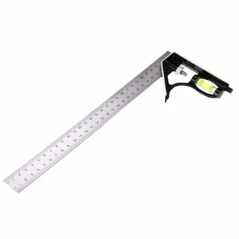 

Angle Angle Ruler 300mm Ruler 90 degree Combination Square Gauge Level Tool Stainless steel