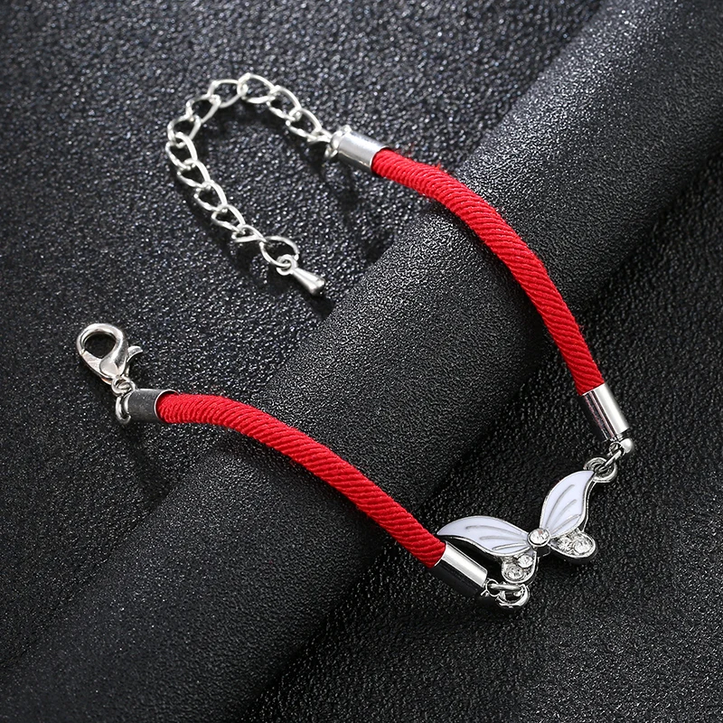 Классический роскошный большой браслет-бабочка ручной работы Lucky Red Rope браслет и
