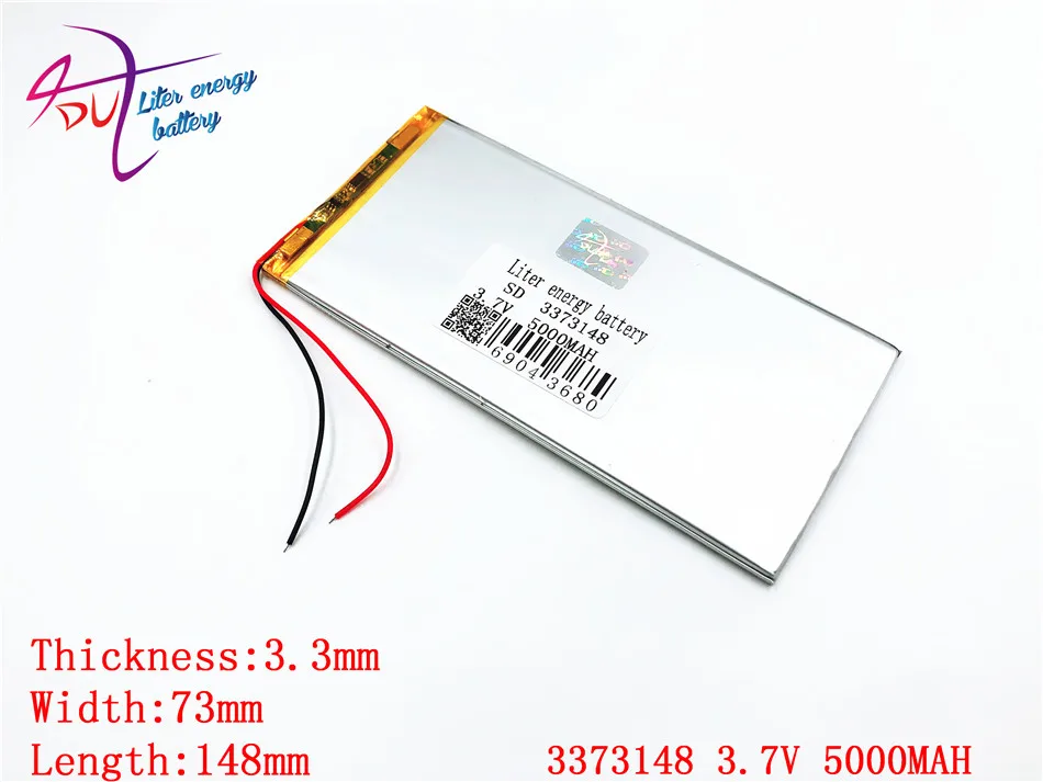 

3.7 V lithium polymer battery rechargeable battery 3373148 pl 5000 mah tablets Liter energy battery