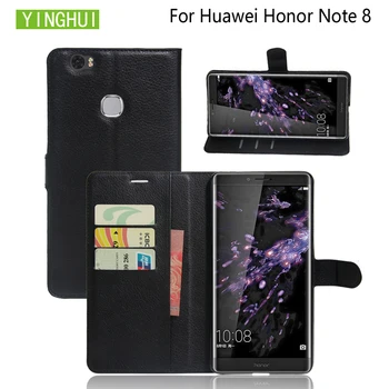 

YINGHUI Honor Note 8 Flip Wallet PU Leather Case For Huawei Honor Note 8 Cover High Quality Book Stand Card Slot Phone Cases