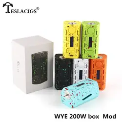 TESLACIGS Vape коробка мод Tesla WYE 200 Вт мод комплект 45A USB: 5 В/1.5A макс выходной ток электронная сигарета мод 6 цветов доступны 200 Вт мод