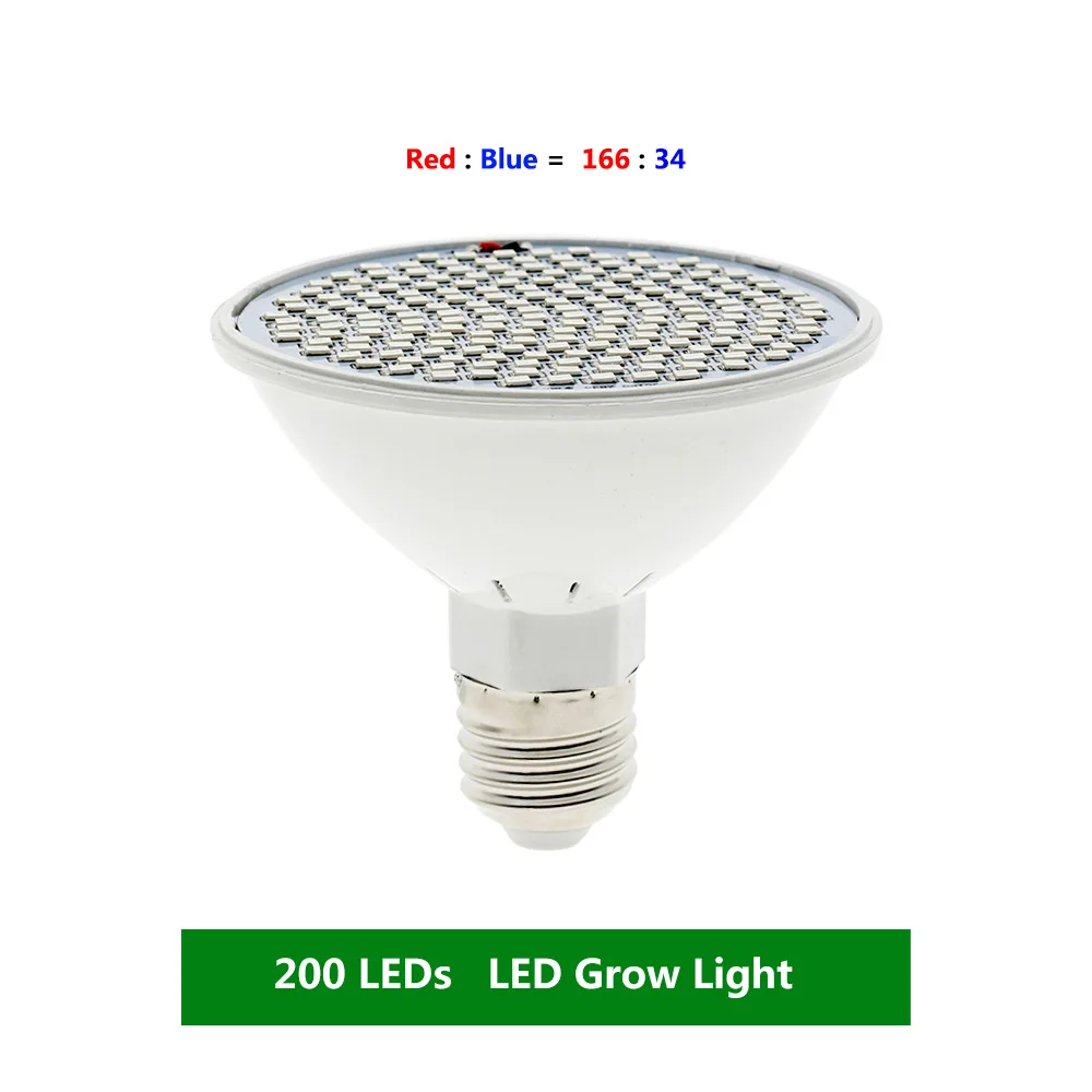 200LEDs E27 растительный светильник светодиодный лампа для растений 220 в полный спектр фитолампа 80/200/290 светодиодный s комнатный растительный светильник s для рассады цветов - Испускаемый цвет: 200LEDs