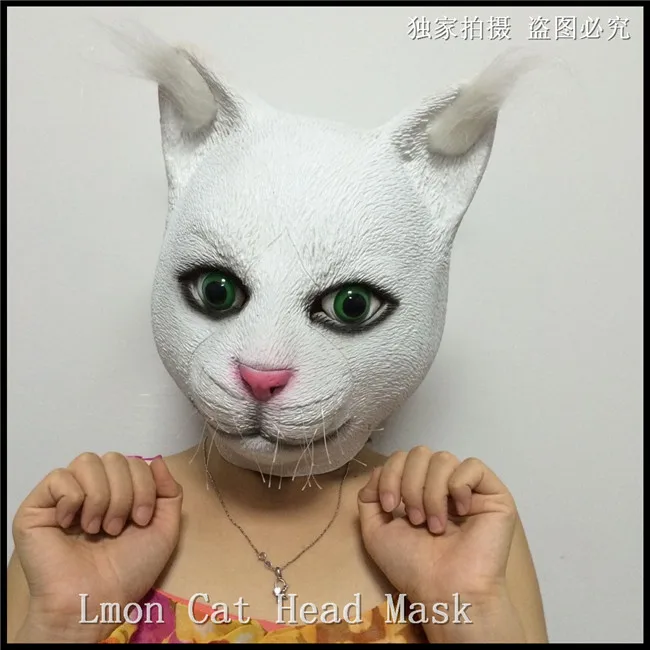 Free shipping Halloween Party Cosplay Adult Cat Face Head Mask Animal