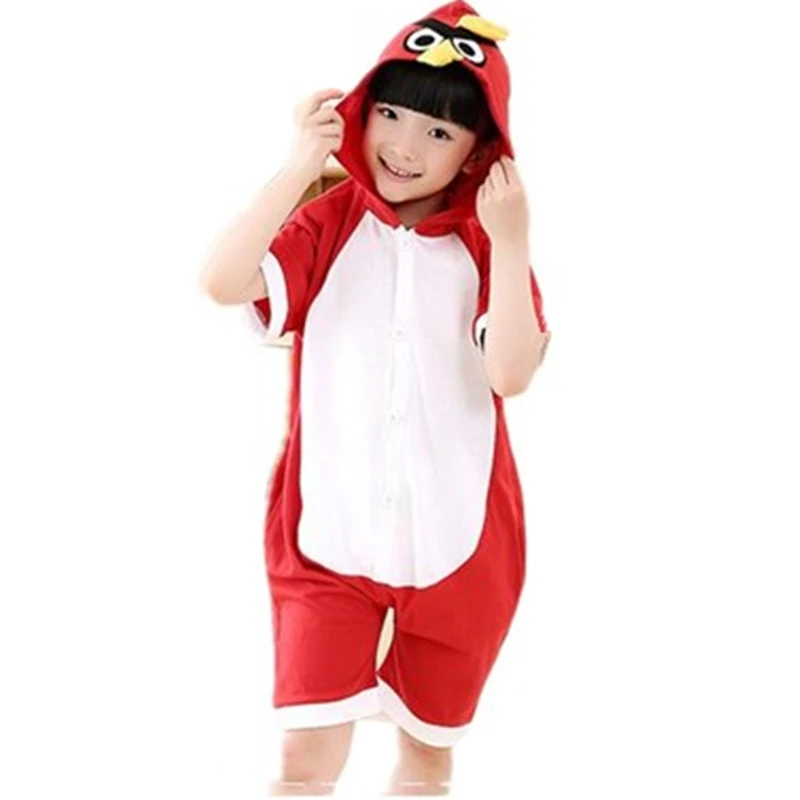 Cartoon Anime Red Bird Cosplay Costume Summer Jumpsuit Short Sleeve kids Animals Bird Pajamas Pyjamas Onesie Children Sleepwear Cartoon Anime Red Bird Cosplay Costume Summer Jumpsuit Short Sleeve kids Animals Bird Pajamas Pyjamas Onesie Children Sleepwear