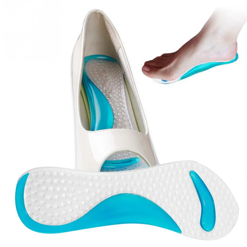 Мягкая гелевая стелька 3/4 женская обувь с нескользящей арки поддержки и подушки ортопедические инструмент массажер 1 пара