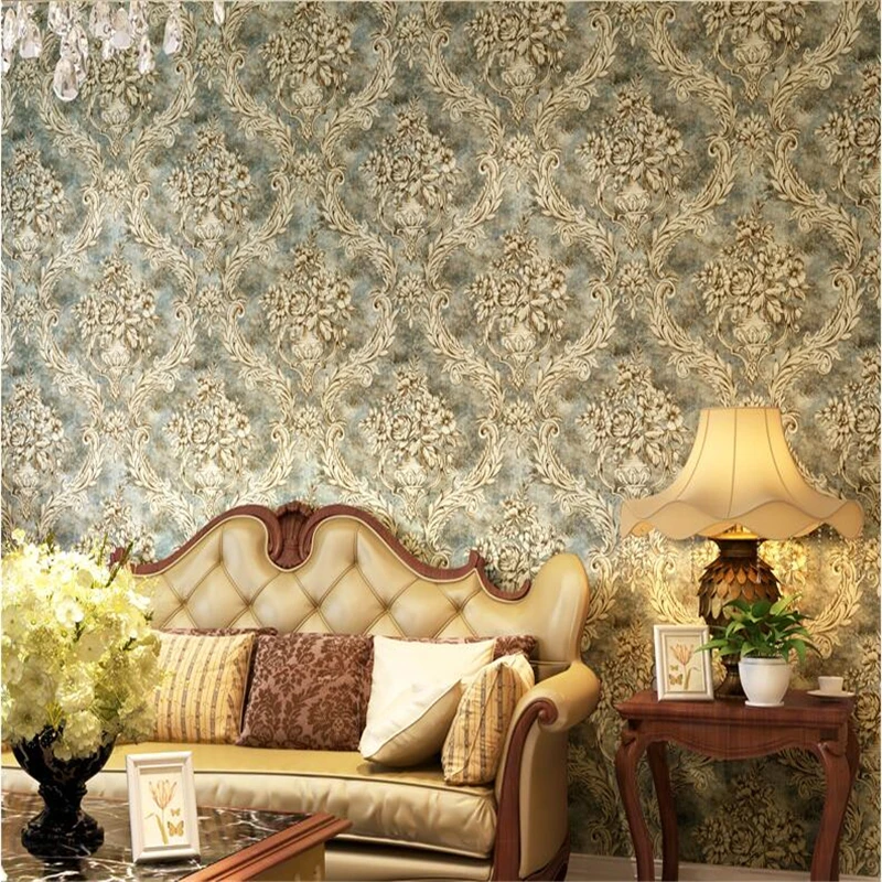 

beibehang papel de parede American Village Retro Damascus Paper Wallpaper Bedroom Living Room TV Sofa Background Wallpaper