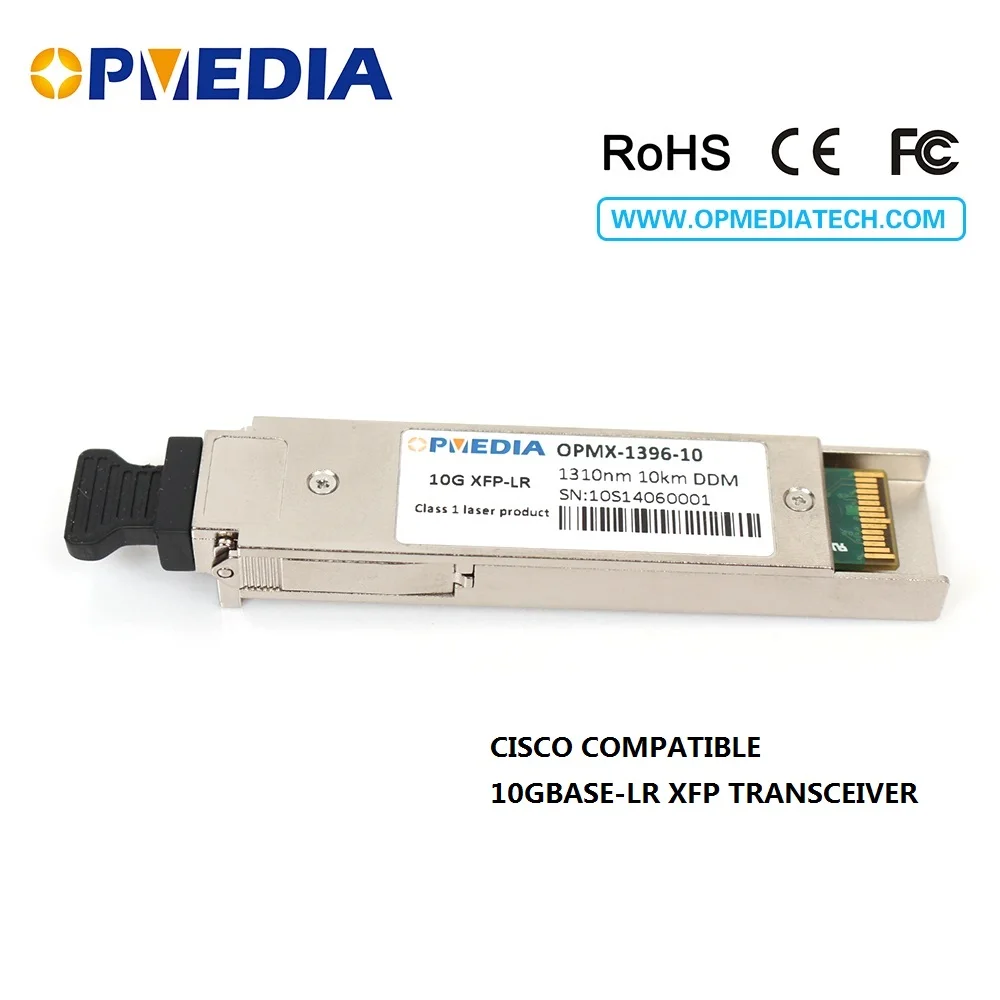 

Free shipping compatible with cisco 10GBASE-LR,10G 1310nm 10KM XFP transceiver,LC connector,DDM function XFP optical module