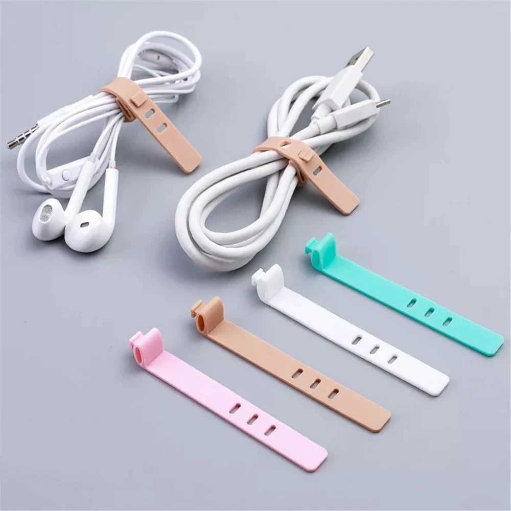 

8pcs/set Home Office Storage Mobile Phone Charging Line Fixer Winder Data Line Anti-breaking Headphone Cable Winding Organizer