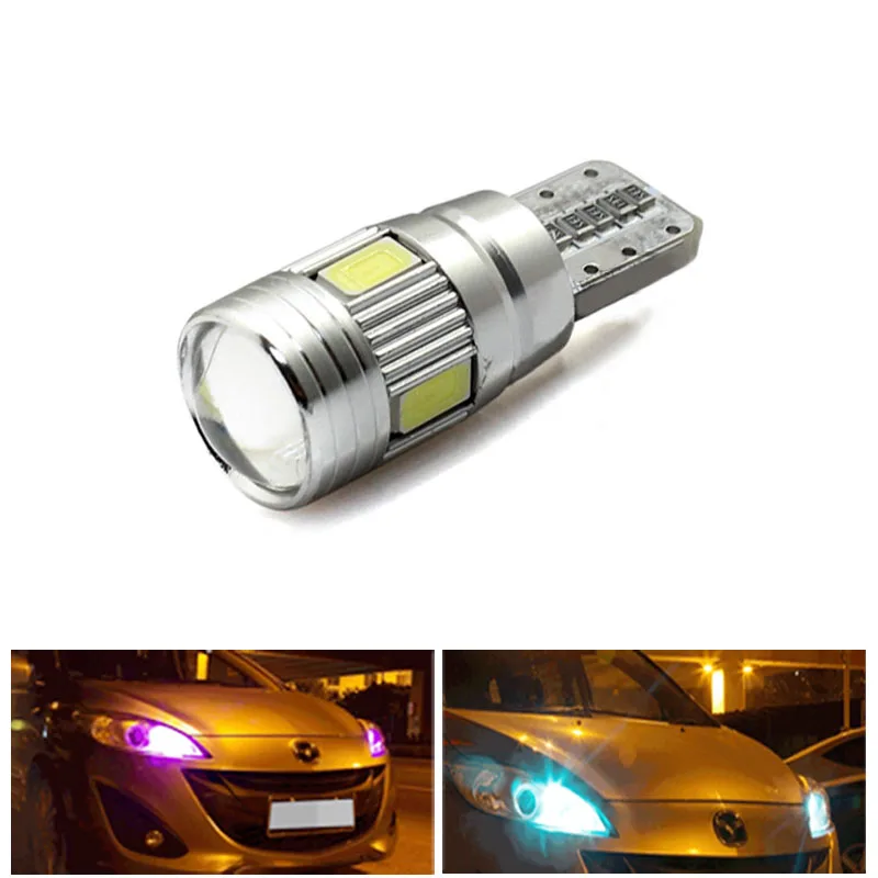 

Car Clearance License Plate Brake Head Reverse Reading Turn Signals Case Instrument T10 Decoding 2W 0.47inch LED Lamp lights