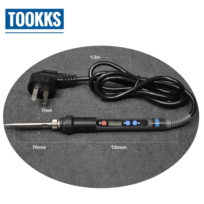 90 Вт интеллектуальная температура дисплея LCD Регулируемый Электрический паяльник промышленный уровень сварочный Утюг для паяльной работы