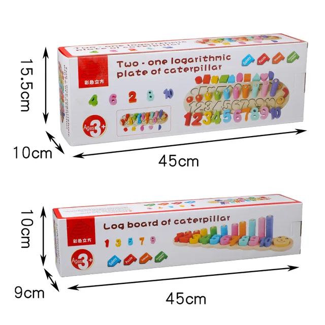 children wooden montessori materials learning to count numbers matching digital shape match early education teaching math toys