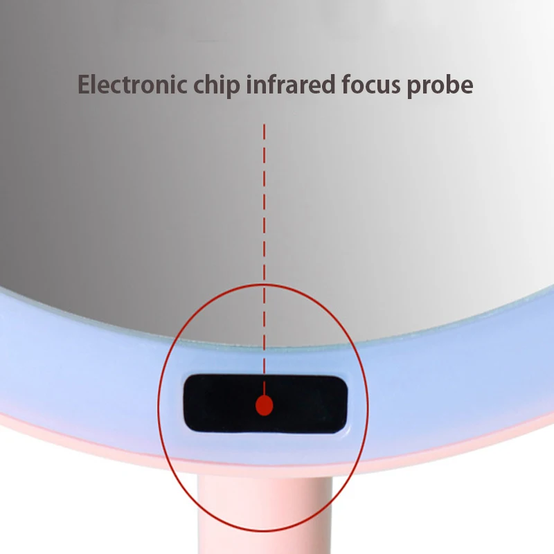 Перезаряжаемый Налобный фонарик вращающийся светодиодный зеркало для макияжа с подсветкой туалетное зеркало принцессы инфракрасное Индукционное настольное зеркало