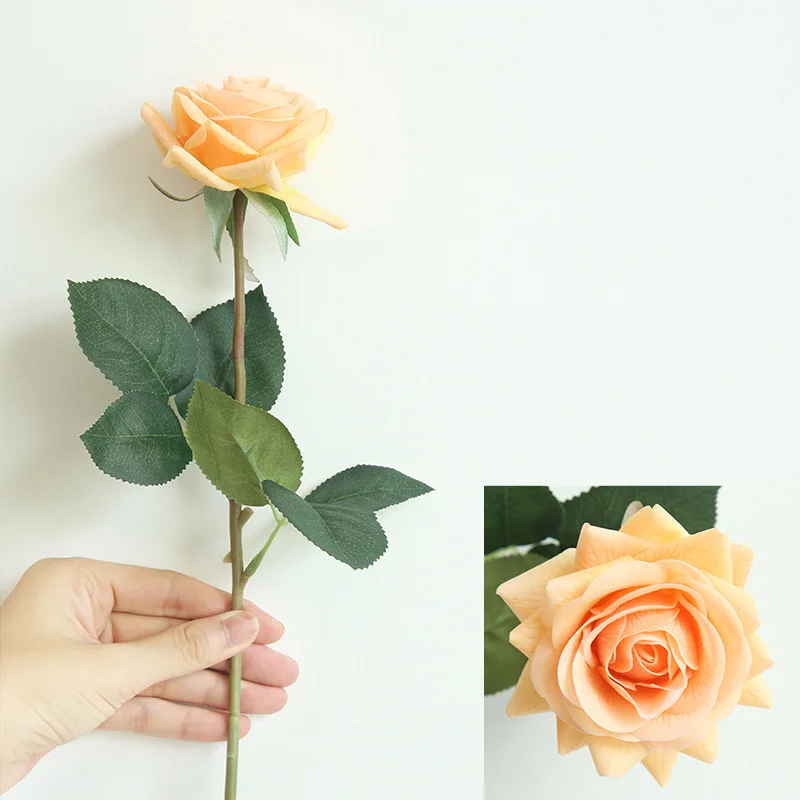 11 шт. искусственные цветы для свадьбы, дома, вечерние, искусственные цветы, Рождественский подарок на год - Цвет: Flower-orange