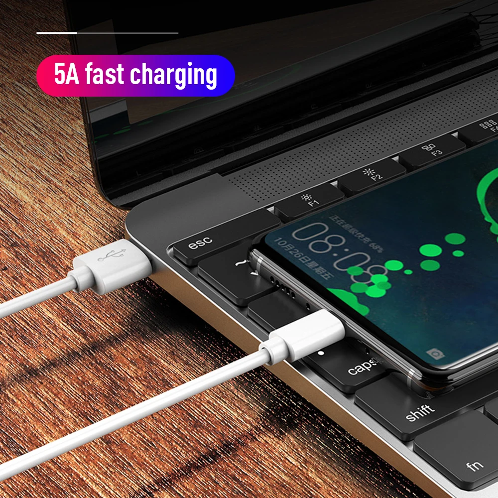 5А usb type C кабель 1 м 2 м 3 м Быстрая зарядка type-C Kable для huawei P30 P20 mate 20 Pro Телефон Supercharge QC3.0 USBC Кабо