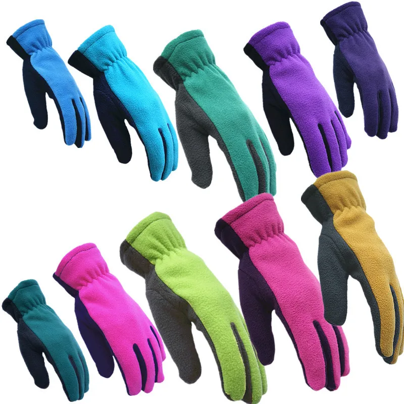 New Men Black Winter Autumn Polar Fleece Gloves Keep Warm Glove Mittens