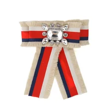 Сделанный вручную цветок из кристаллов Academy полосатый галстук-бабочка алмаз парфюм на подвеске платье булавка для воротника pin Одежда аксессуары модные ювелирные изделия