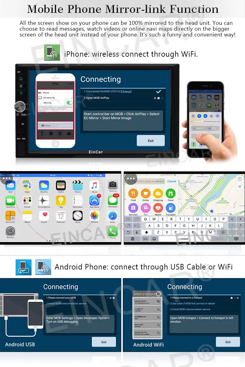 Excellent 7" HD Touch Screen Android 6.0 Car NO-DVD Stereo Radio Player GPS Navigation USB 13 Excellent 7" HD Touch Screen Android 6.0 Car NO-DVD Stereo Radio Player GPS Navigation USB 13