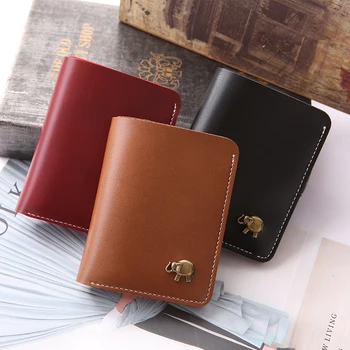 

APP BLOG Luxury Brand Men Women Leather Men Wallet High Quality Short Male Bottom Clutch Fashion Mini Purse Card Bags Money Clip