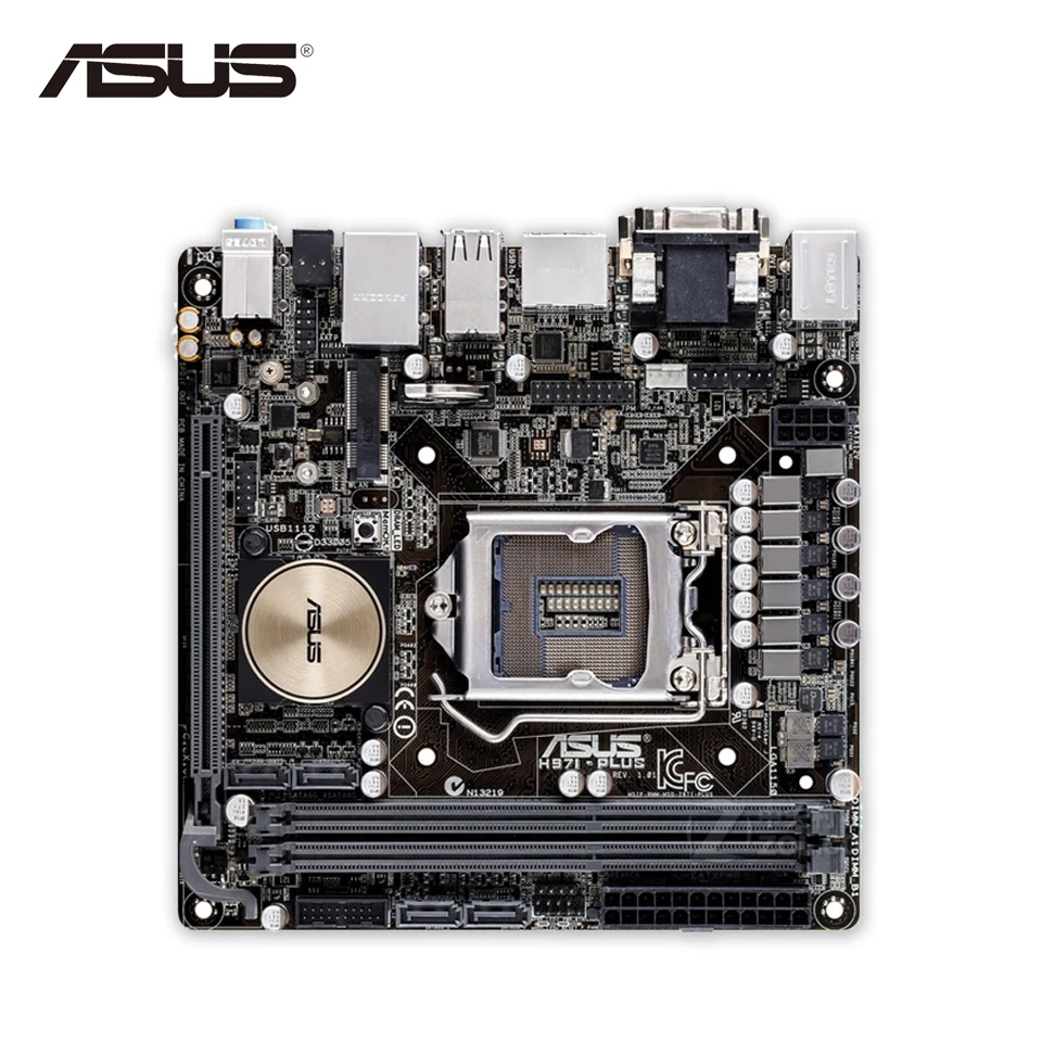 

Original New Asus H97I-PLUS Desktop Motherboard H97 Socket LGA 1150 i7 i5 i3 DDR3 16G UBS3.0 Mini-ITX