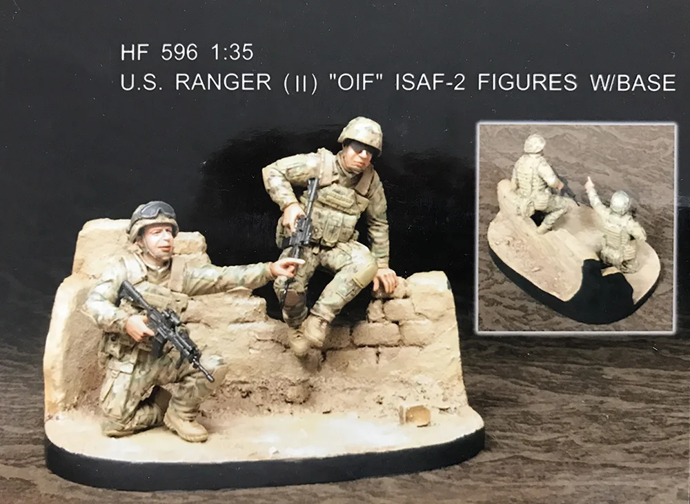 Сборка Неокрашенная масштабная 1/35 древний рейнджер-2 фигурки с базовой фигурой старинная Смола модель миниатюрный комплект