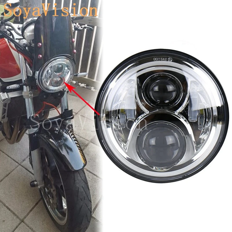 7 Inch Motorcycle LED DRL Projector Headlights With Angel Light for Honda CB400 CB500 CB130 0 Hornet 250 600 900 VTE