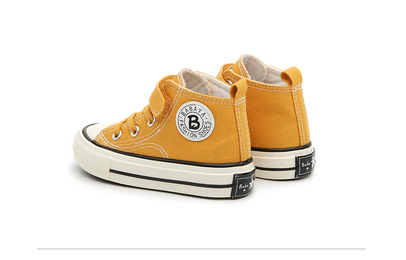 Детская парусиновая обувь, женские кроссовки высокого мальчиков дышащие туфли Демисезонный Новая мода, комплект одежды для маленьких детей повседневная обувь для детей ясельного возраста