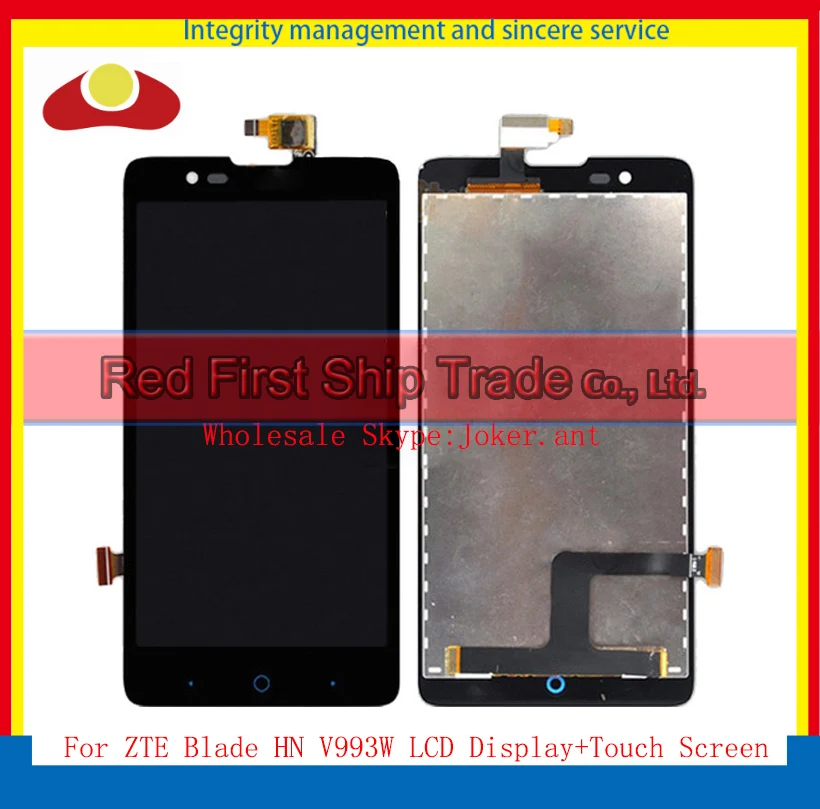 

High Quality 5.0" For ZTE Blade HN V993W L3 Plus Full Lcd Display Touch Screen Digitizer Panel Assembly Complete Black+Tracking