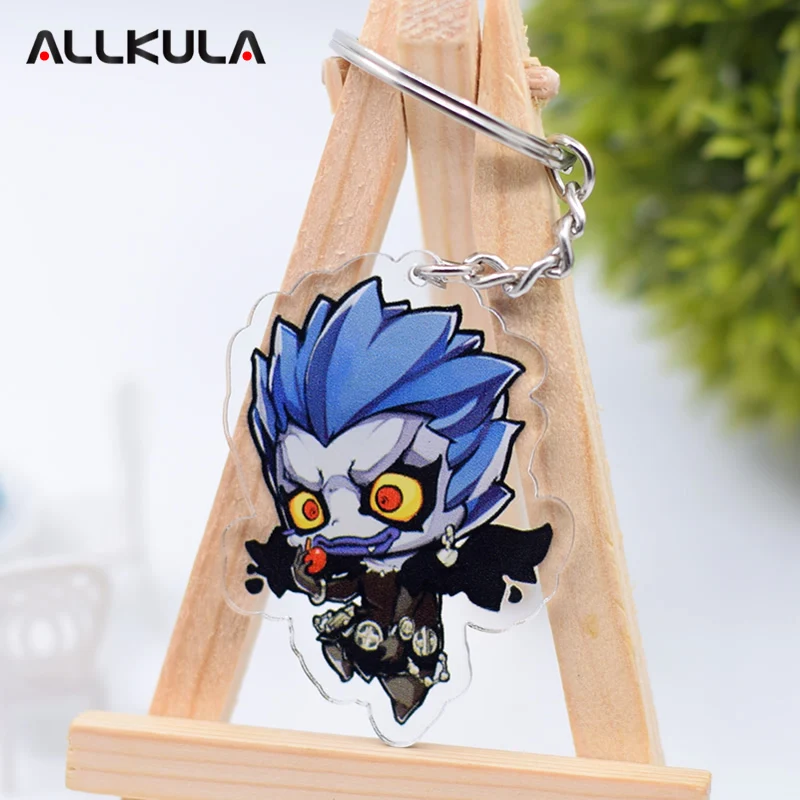 

Death Note Action Figure Keychain Double Sided Keyring Anime Peripherals Cute Cartoon Key Chains AKL25