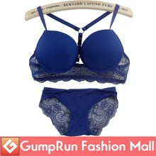 Deruilady, европейский и американский стиль, Женский комплект с бюстгальтером, застежка спереди, Y-Ling, кружевной бюстгальтер, трусы, удобные, на косточках, комплект нижнего белья пуш-ап, нижнее белье