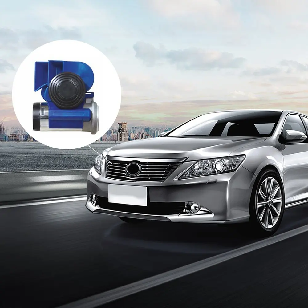 

12V Super Loud Speaker Air Horn Blue Bevel Opening Speaker For Car Vehicle Truck Train Boat